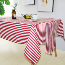 Toalha de mesa retangular com listras, toalha de mesa de cozinha para decoração da casa, 2020 2024 - compre barato