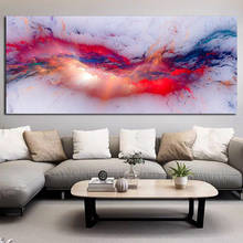 Branco luz vermelha pensar independe nuvem abstrato imagem da parede pintura a óleo para sala de estar decoração lona arte moderna cartaz impressão 2024 - compre barato