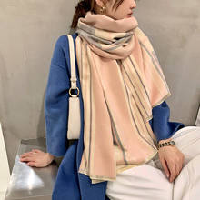 2022 Luxury Plaid Winter Scarf Women Shawls Cashmere Pashmina Scarves Wraps Thick Warm Blanket Wrap Female Foulard 2024 - buy cheap