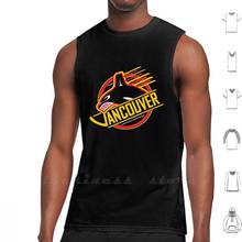 Rare : Vancouver Hockey - Retro Canucks Sleeveless Tank Top Vest Cotton Hockey Ice Hockey Professional Hockey Sport Sports 2024 - buy cheap