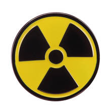 Радиоактивный символ осадков, эмалированная булавка, знак биологической ящерицы, брошь, аксессуар для выражения опасной зоны 2024 - купить недорого