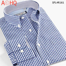 Smart Five Men Plaid Shirts Slim Fit Long Sleeve Cotton Casual Shirt Size Camisa Masculina 2024 - buy cheap