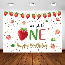 Yeele Summer Theme Strawberry Wave PointBackdrop Photography Baby 1st Birthday Party Background For Photo Studio Photophone 2024 - buy cheap
