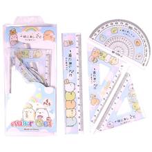 4pcs/set Kawaii Cartoon Straight Triangle Ruler Protractor Drafting Drawing School Office Supplies Student Stationery M17F 2024 - buy cheap
