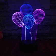 Удивительный красочный воздушный шар 3D светодиодный ночной Светильник для дома, вечерние, для спальни, декоративный светильник ing, настольная лампа для детей, друзей, рождественский подарок 2024 - купить недорого