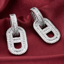 Missvikki-pendientes colgantes en 2 colores para mujer, aretes ovalados de lujo, joyería fina completa de CZ, joyería nupcial para boda 2021 2024 - compra barato