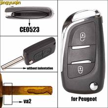 jingyuqin Flip Remote Car Key Shell Refit For Peugeot 306 407 807 Partner 2/3 Buttons Auto Key Case Cover Styling 2024 - buy cheap