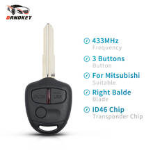 Dandkey 434MHZ ID46 Chip Remote Control Car Key 2/3 Buttons For Mitsubishi Lancer Outlander Shogun Pajero Uncut MIT11 MIT8 Blade 2024 - buy cheap