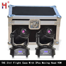 Flight Case 2In1 With 90W DJ Spot LED Moving Head Light 3 Facet Prism Rotating Effect For DJ Disco Party Nightclub 2024 - buy cheap