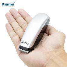 Kemei-Mini Afeitadora eléctrica portátil para hombre, máquina de afeitar con 3 peines, para Barba, barbero, RU 2024 - compra barato