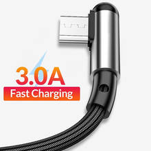 3A Micro USB Typc C Cable Fast Charging Charger Cord For Huawei 40Pro Xiaomi Renmi Mobile Phone 90 Degree Elbow USB C Data Cable 2024 - buy cheap