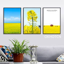 Abstract Flower Wall Art Picture Rape Flower Yellow Field Canvas Poster and Prints Home Decor Mural Painting For Living Room 2024 - buy cheap