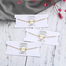 Модные золотые Цвет браслеты с буквами для женщин простой Регулируемый звено цепи Название товара: браслет Mujer Индивидуальные ювелирные изделия 2024 - купить недорого