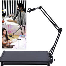 Metal Adjustable Mic Desk Stand Live Radio Recording Microphone Phone Foldable Stand Holder Metal Material Loading 2024 - buy cheap