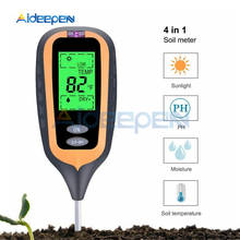 Medidor 4 em 1, temperatura, umidade e ph do solo., medição de intensidade de luz solar, análise de alcalinidade e acidez para jardim. 2024 - compre barato