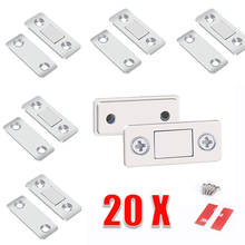 20/8 Sets Punch-free Strong Magnetic Door Closer With Screw For Closet Cupboard Furniture Doors Magnet Stop Hardware Ultra Thin 2024 - buy cheap