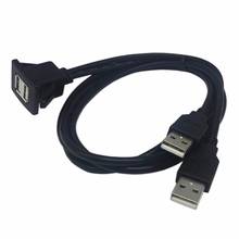 Cabo de extensão usb2.0, 1m/2m, porta usb dupla/única, painel de montagem, para carro, barco, motocicleta 2024 - compre barato