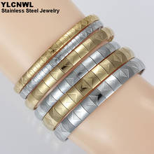 Guarantee Stainless Steel Bracelet For Women Gold Color Charm Elegant Fashion Jewelry Femme Birthday Gift 2024 - buy cheap