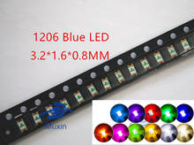 Led superbrillante SMD 500 3216, diodo de luz LED transparente, color rojo/verde/azul/amarillo/Blanco/RGB/azul hielo/UV, 1206X3,2x1,6mm, 0,8 unids/lote 2024 - compra barato