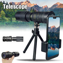 10-300x40 telescópio monocular zoom de alta qualidade monocular binóculos telescópio suporta smartphone com luz visão noturna 2024 - compre barato