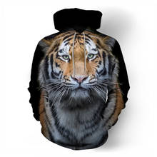 Sudadera con capucha de Animal Tiger Patter para hombre y mujer, jerséis 3D de gran tamaño, ropa de calle, primavera y otoño 2024 - compra barato