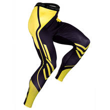 Correndo leggings do esporte dos homens de compressão secagem rápida calças apertadas ginásio treinamento fitness musculação calças esportivas masculino leggins 2024 - compre barato