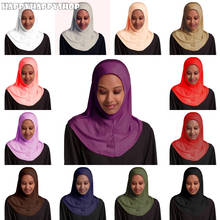 Модальный хлопок эластичный хиджаб под шарф шейный чехол капот мусульманский тюрбан мусульманский Внутренний головной убор обруч для арабских женщин 2024 - купить недорого