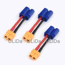 3pcs XT60 Female to Male EC5 Style w 14AWG Silicone Wire Connector / Adapter Cable Converter for RC Charger Quadcopter 2024 - buy cheap