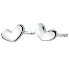 100% 925 Sterling Silver Studs Minimalist Small Heart Love Earrings for Women Girls Fashion Jewelry Gift 2024 - buy cheap