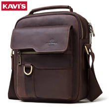 KAVIS 2020 New Cowhide Genuine Leather Shoulder Bags Men Messenger Bag Men Handbag Business Crossbody Casual Famous Sling Sac 2024 - buy cheap