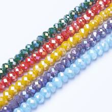 10 Strands 6x5mm Electroplate Glass Beads Strands Loose Spacer Bead AB Color Plated Faceted for Jewelry Making DIY Bracelet 2024 - buy cheap