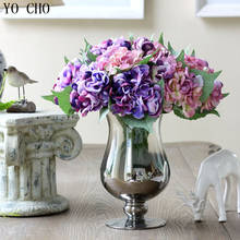YO CHO Multi Color Imitation Hydrangea Flowers Branch Big Silk Flores for Wedding Party Home Decor DIY Artificial Silk Flowers 2024 - buy cheap