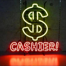 Neon Sign Dollar Cashier Neon Light Currency Bar CLUB Neon Wall Sign Window Advertise Lamp Recreational Handmade Real Glass TUBE 2024 - buy cheap