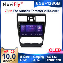 6G + 128G QLED 4G Carplay Android 10 автомобильный Android радио GPS мультимедийный плеер головное устройство для Subaru WRX Forester 2013-2015 NO 2DIN 2024 - купить недорого