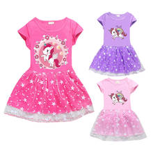 Baby Girls Dressse For Girls Clothes Unicorn Princess Party Dresses 2020 Fashion Kids Dress For Children Carnival Birthday Dress 2024 - buy cheap