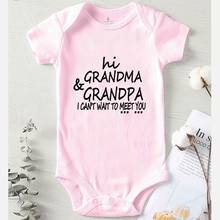 Bodysuit for Newborns Children Jumpsuits Kids' Things Baby Clothes Winter Hi Grandma Grandpa Printed Boy Girl Infant Clothing 2024 - buy cheap