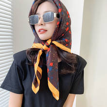 Spring 2021 luxury brand new products 90*90cm small square scarf fashion headband tie soft scarf ladies fashion printed scarf wo 2024 - buy cheap