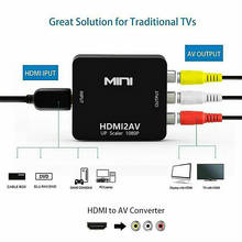 HDMI-compatible to RCA Converter AV/CVSB L/R Video Box HD 1080P 1920*1080 60Hz HDMI2AV Support NTSC PAL Output HDMIToAV 2024 - buy cheap