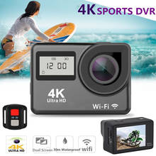 Cámara de Acción 4K Ultra HD, videocámara táctil con doble LCD, WiFi, 16MP, 170D, 30m, Go, resistente al agua, profesional, deporte, casco DV, con Control remoto 2024 - compra barato