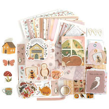 118 Pcs Sticker Memo Tape Cards Material Package Ins Style Journal DIY Decoration Basic Set Material Creative Spree Stationery 2024 - buy cheap