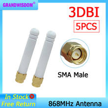 5 шт. GSM 868 МГц 915 МГц антенна 3bdi SMA разъем GSM антенны 868 МГц 915 МГц антенны белый маленький размер антенны для Lorawan 2024 - купить недорого