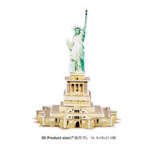 3D пазл мир современной архитектуры Статуя Свободы Нью-Йорк США модель Развивающие игрушки для детей Подарки 2024 - купить недорого