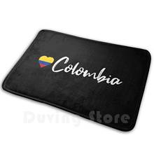 Love Colombia Country Flag Heart Patriot Gift Black Background Mat Rug Carpet Anti-Slip Floor Mats Bedroom Colombia Love Heart 2024 - buy cheap