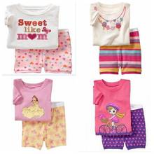 Pijamas de verano para niños y niñas, conjuntos de ropa de dormir con dibujos animados, de manga corta, novedad 2024 - compra barato