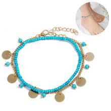 1pc Women Anklet Fashion Bohemia Style Double Layer Adjustable Beach Anklet Ankle Bracelet Jewelry Accessories For Beach Travel 2024 - buy cheap