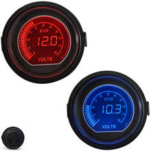 Dragon gauge-medidor de voltímetro evo, 52mm, visor led duplo vermelho e azul 2024 - compre barato