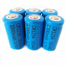 SHSEJA-batería recargable de iones de litio, 3,7 V, 1000mAh, CR123A, 16340, protección, CR123a, 16340, 6 unids/lote 2024 - compra barato