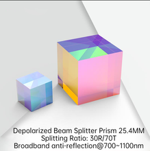 Depolarized Beam Splitter Prism Optical Dichroic Prism K9 Cube 25.4MM Split Ratio 30R/70T Optical Coating Beam Splitter Prism 2024 - buy cheap