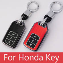 Чехол для автомобильного ключа для Honda Civic City Vezel Accord HR-V CRV Polit Jazz Jade Crider Odyssey смарт-чехол для ключа защита 3 4 кнопки 2024 - купить недорого
