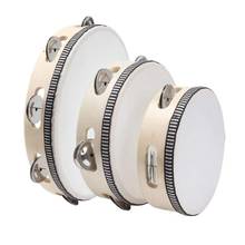 3 Pcs Tambourines, 6/7/10Inch Tambourines Bell Instrument Drum,Hand Held Drum Bell Percussion for Party,KTV Concert,Etc 2024 - buy cheap